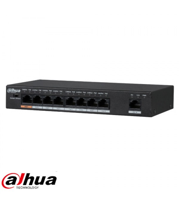 Switch cu 8+1 porturi DAHUA PFS3009-8ET-96