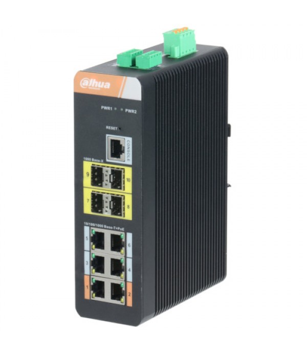 Switch cu 10 porturi POE DAHUA PFS4210-8GT-DP